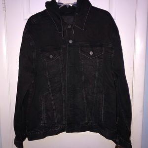 AE mens hooded jean jacket